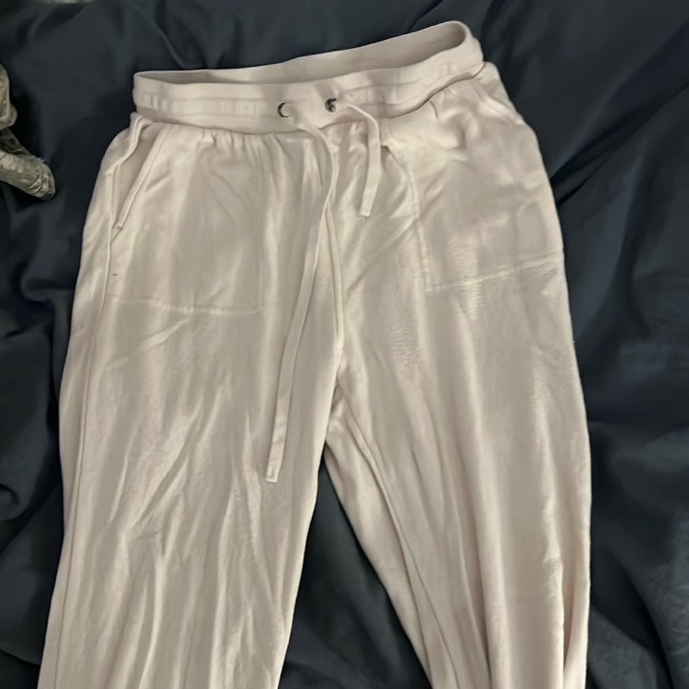 White cream gently used joggers